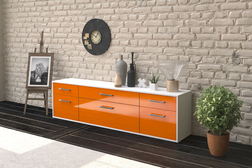 Lowboard Beppa, Orange Front (180x49x35cm) - Dekati GmbH