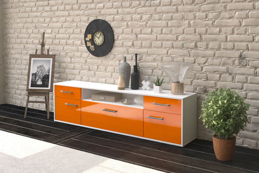 Lowboard Bernadetta, Orange Front (180x49x35cm) - Dekati GmbH