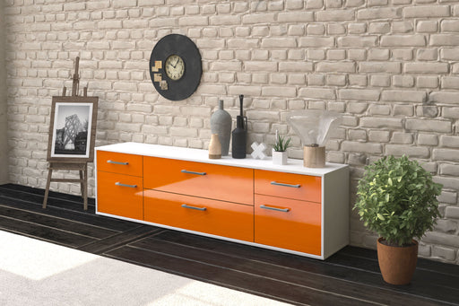 Lowboard Bibiane, Orange Front (180x49x35cm) - Dekati GmbH