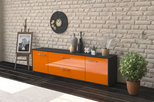 Lowboard Aquilina, Orange Front (180x49x35cm) - Dekati GmbH