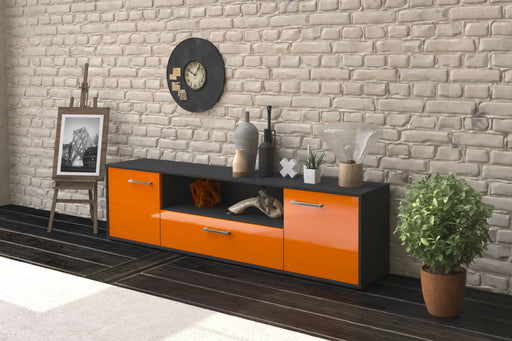 Lowboard Arbnora, Orange Front (180x49x35cm) - Dekati GmbH