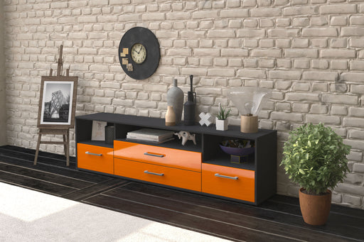Lowboard Azula, Orange Front (180x49x35cm) - Dekati GmbH