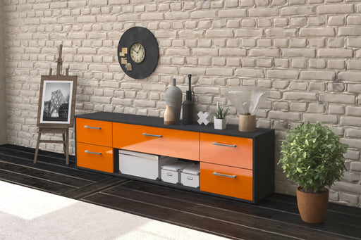 Lowboard Babetta, Orange Front (180x49x35cm) - Dekati GmbH