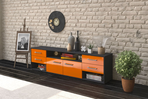 Lowboard Barbara, Orange Front (180x49x35cm) - Dekati GmbH