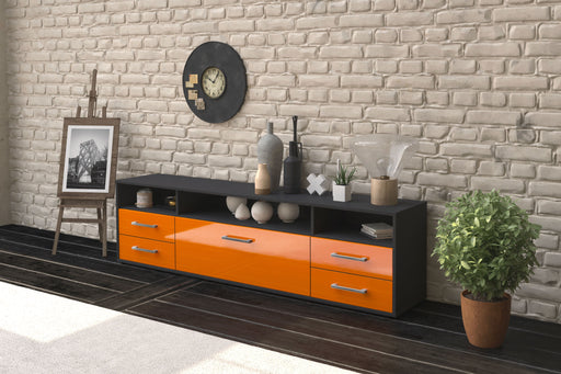 Lowboard Bella, Orange Front (180x49x35cm) - Dekati GmbH