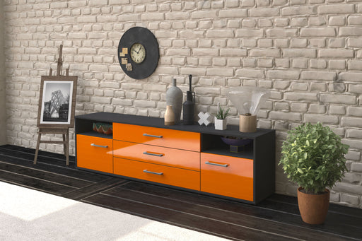 Lowboard Bettina, Orange Front (180x49x35cm) - Dekati GmbH
