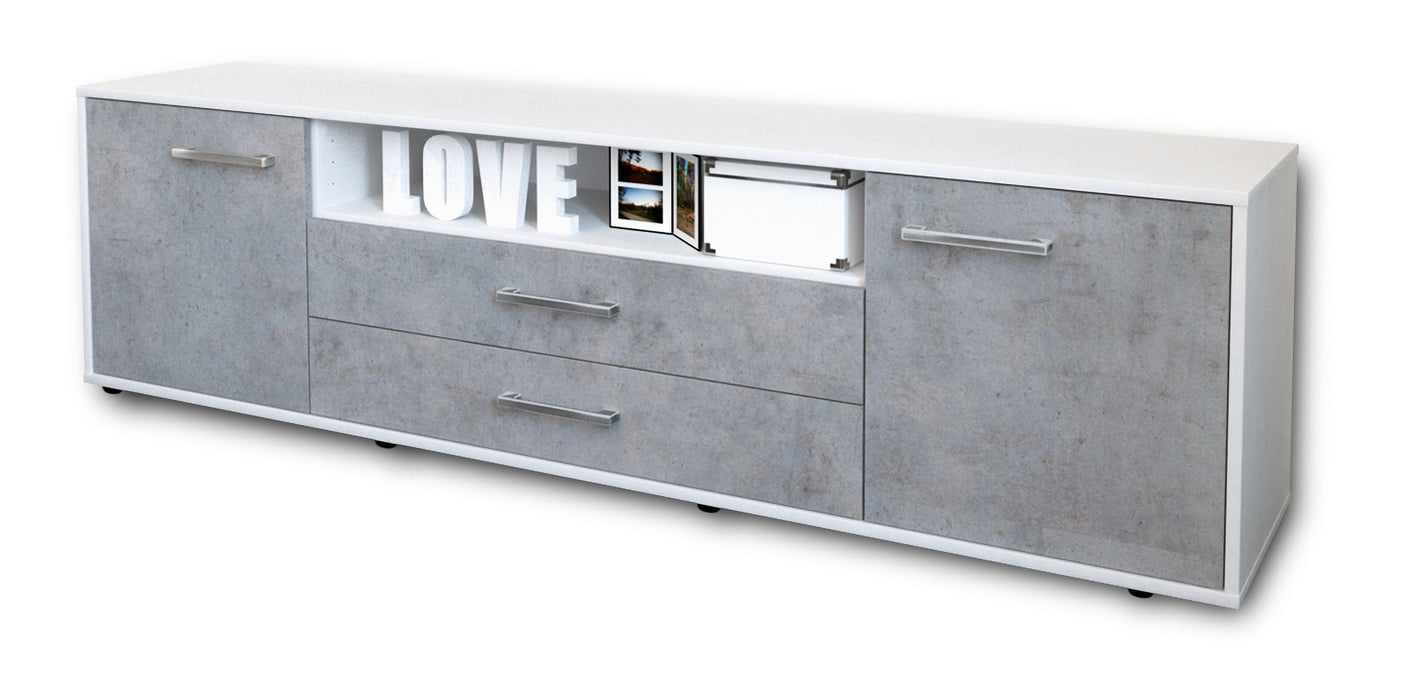 Lowboard Armanda, Beton Seite (180x49x35cm) - Dekati GmbH
