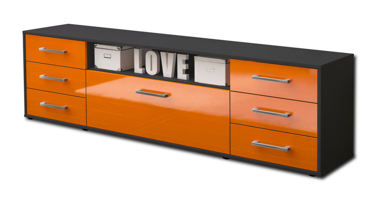 Lowboard Beatrice, Orange Seite (180x49x35cm) - Dekati GmbH