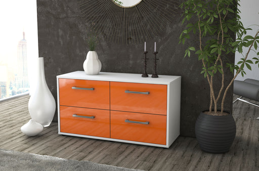 Lowboard stehend mit Griffen Aella, Orange Front ( 92x49x35cm) - Dekati GmbH