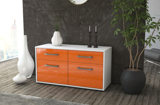 Lowboard stehend mit Griffen Alena, Orange Front ( 92x49x35cm) - Dekati GmbH