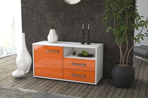 Lowboard stehend mit Griffen Alessia, Orange Front ( 92x49x35cm) - Dekati GmbH