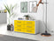 Lowboard stehend mit Griffen Alfonsa, Gelb Front ( 92x49x35cm) - Dekati GmbH