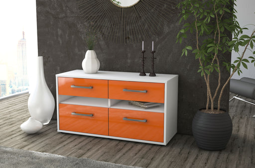 Lowboard stehend mit Griffen Alice, Orange Front ( 92x49x35cm) - Dekati GmbH