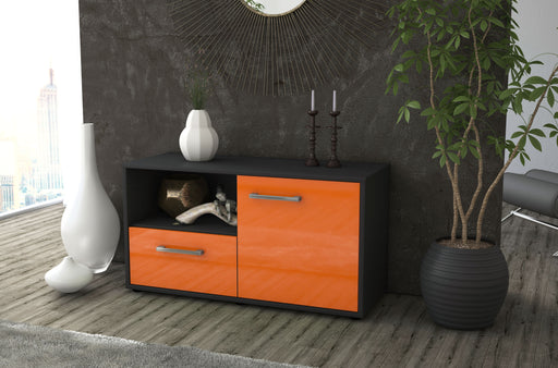 Lowboard stehend mit Griffen Adrina, Orange Front ( 92x49x35cm) - Dekati GmbH