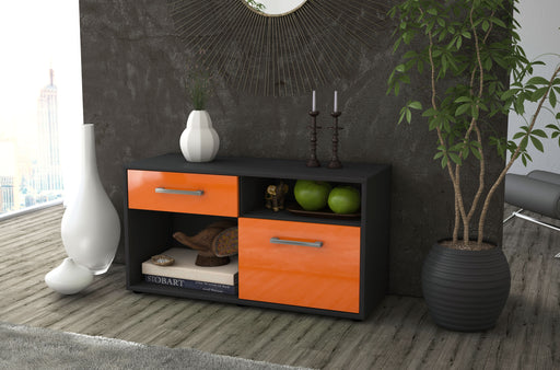 Lowboard stehend mit Griffen Albina, Orange Front ( 92x49x35cm) - Dekati GmbH