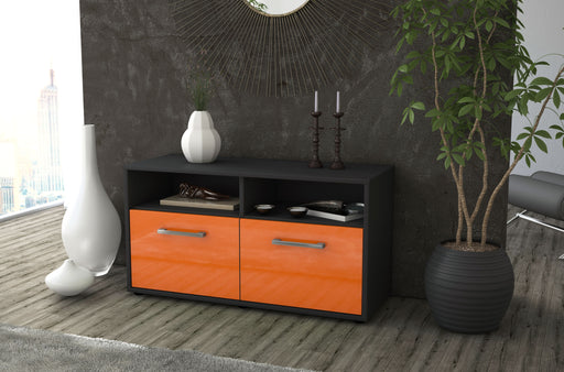 Lowboard stehend mit Griffen Alegra, Orange Front ( 92x49x35cm) - Dekati GmbH