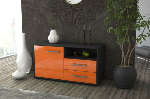 Lowboard stehend mit Griffen Alessia, Orange Front ( 92x49x35cm) - Dekati GmbH