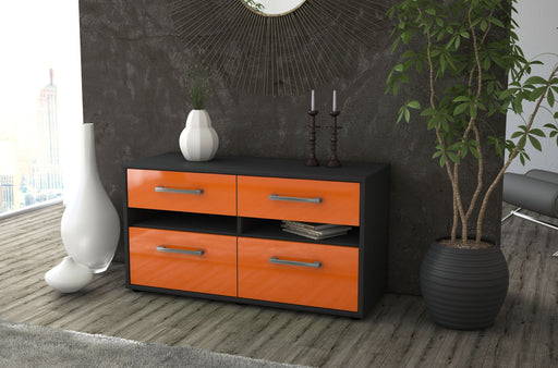Lowboard stehend mit Griffen Alice, Orange Front ( 92x49x35cm) - Dekati GmbH