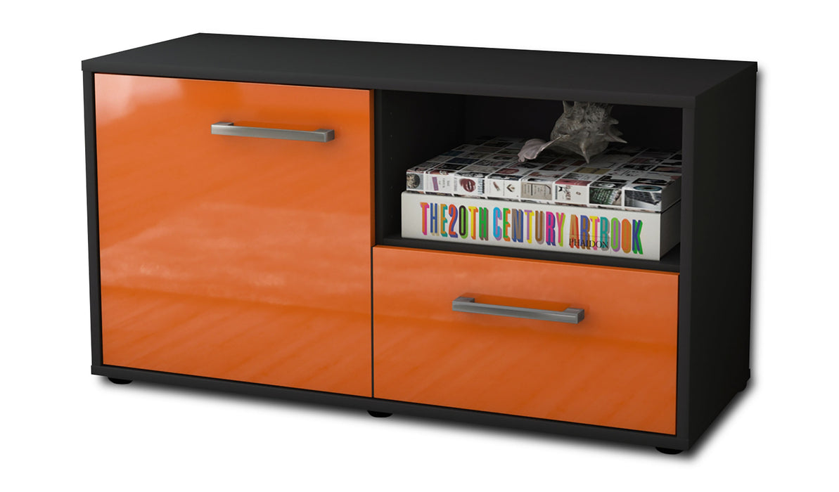 Lowboard stehend mit Griffen Adriana, Orange Seite ( 92x49x35cm) - Dekati GmbH