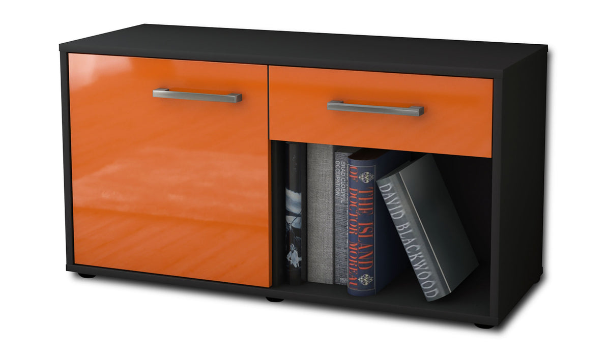 Lowboard stehend mit Griffen Alberina, Orange Seite ( 92x49x35cm) - Dekati GmbH