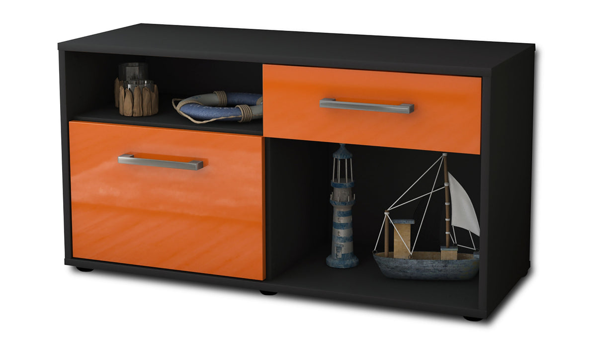 Lowboard stehend mit Griffen Alecia, Orange Seite ( 92x49x35cm) - Dekati GmbH