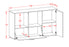 Sideboard Ela, Beton Maß (136x79x35cm) - Dekati GmbH