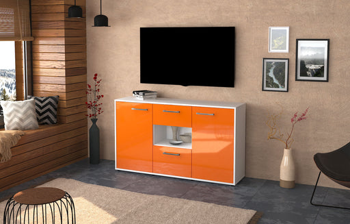 Sideboard Denise, Orange Front ( 136x79x35cm) - Dekati GmbH