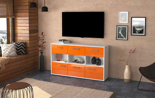 Sideboard Dorett, Orange Front ( 136x79x35cm) - Dekati GmbH