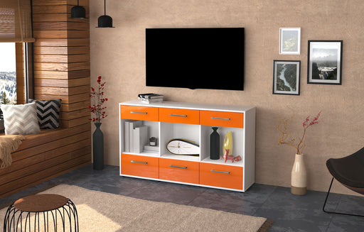 Sideboard Efisia, Orange Front ( 136x79x35cm) - Dekati GmbH