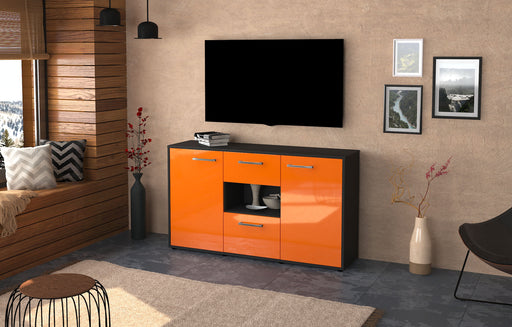 Sideboard Denise, Orange Front (136x79x35cm) - Dekati GmbH