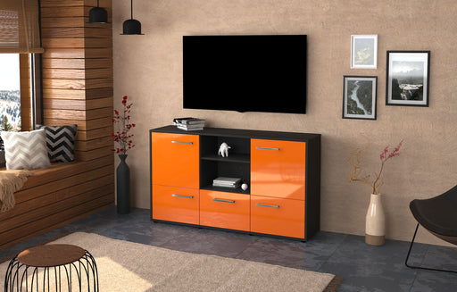 Sideboard Diellza, Orange Front (136x79x35cm) - Dekati GmbH
