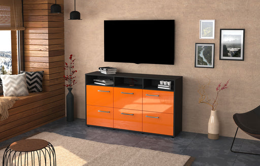 Sideboard Dilara, Orange Front (136x79x35cm) - Dekati GmbH
