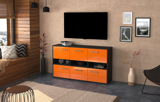 Sideboard Diletta, Orange Front (136x79x35cm) - Dekati GmbH
