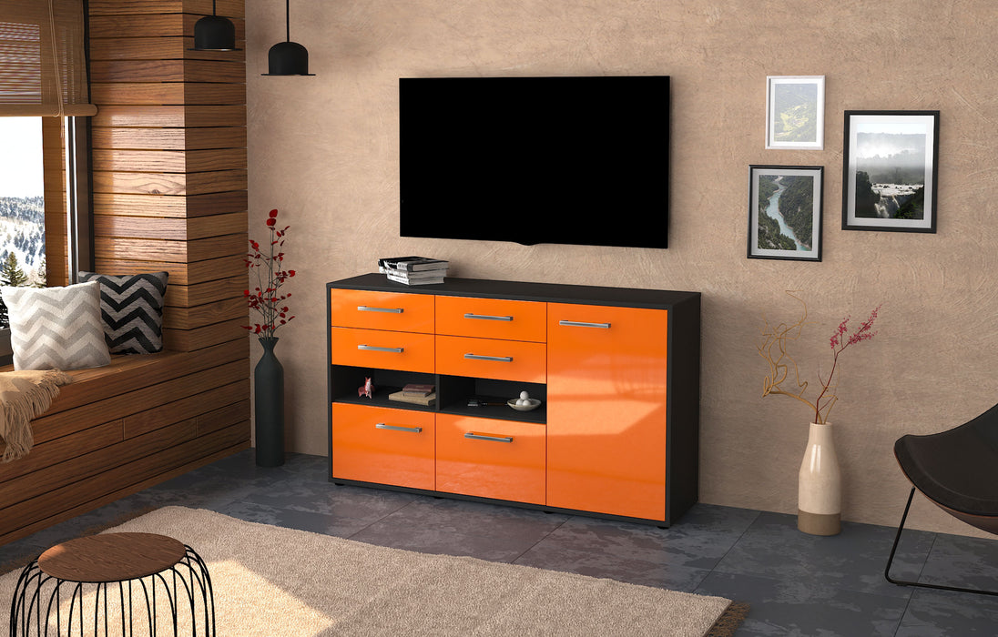 Sideboard Domi, Orange Front (136x79x35cm) - Dekati GmbH