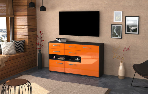 Sideboard Domi, Orange Front (136x79x35cm) - Dekati GmbH