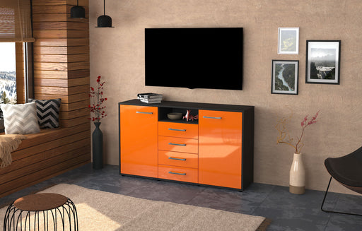 Sideboard Donnice, Orange Front (136x79x35cm) - Dekati GmbH