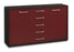 Sideboard Dorelly, Bordeaux Seite (136x79x35cm) - Dekati GmbH