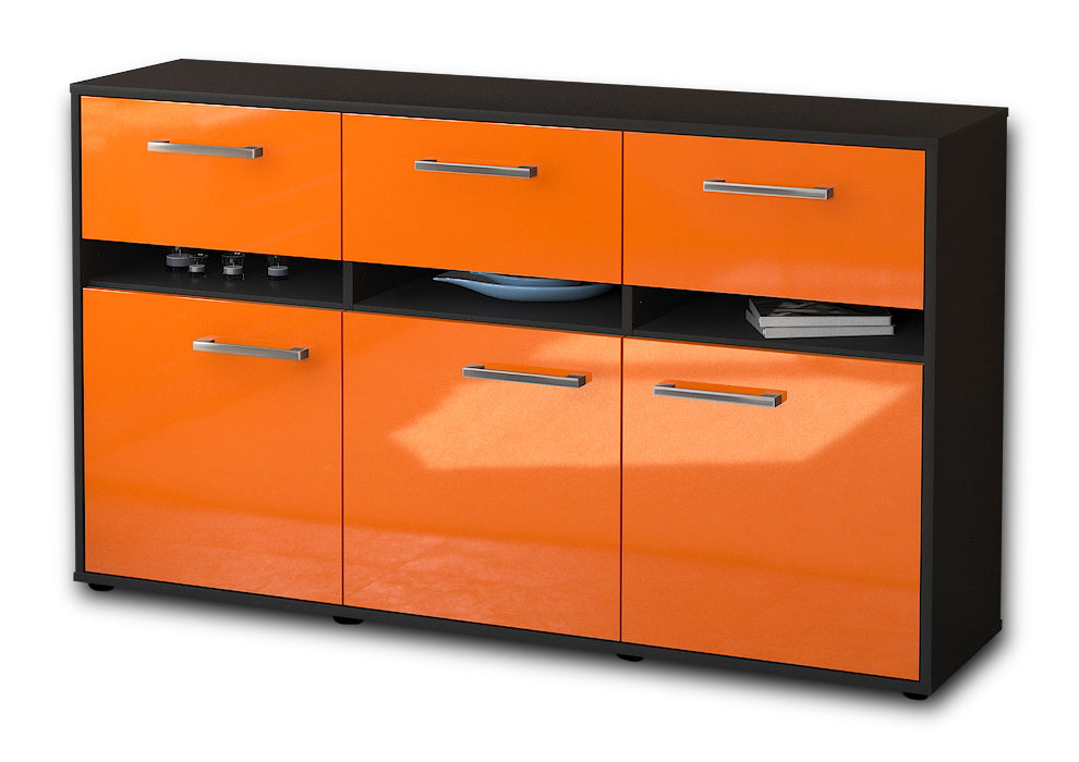 Sideboard Dorinde, Orange Seite (136x79x35cm) - Dekati GmbH