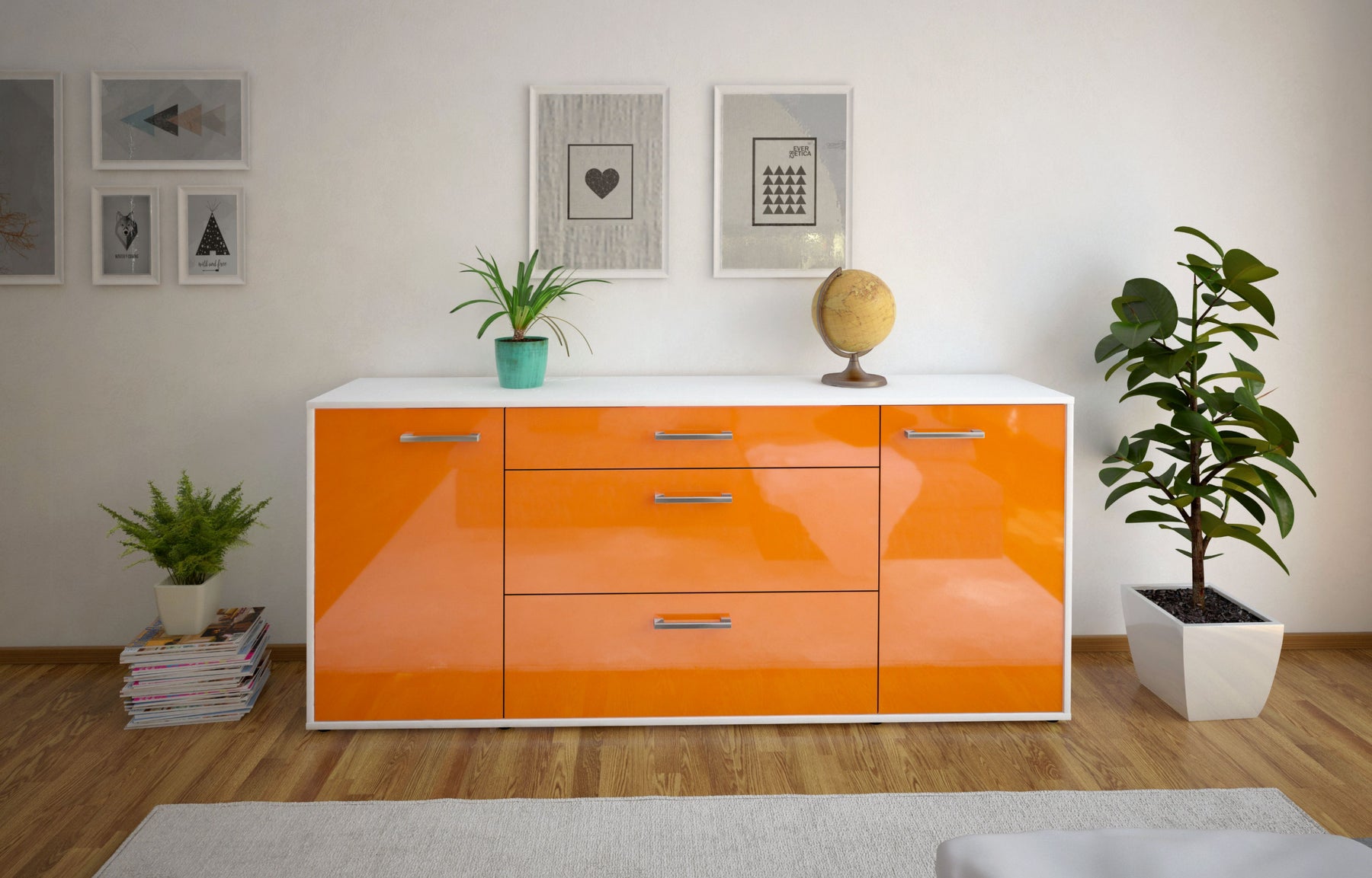 Sideboard Eleonora, Orange Studio (180x79x35cm) - Dekati GmbH