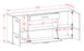 Sideboard Elodie, Beton Maß (180x79x35cm) - Dekati GmbH