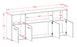 Sideboard Enrica, Lila Maß (180x79x35cm) - Dekati GmbH