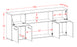 Sideboard Ermentrude, Bordeaux Maß (180x79x35cm) - Dekati GmbH