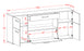 Sideboard Fabiola, Beton Maß (180x79x35cm) - Dekati GmbH