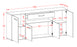 Sideboard Fiorella, Bordeaux Maß (180x79x35cm) - Dekati GmbH
