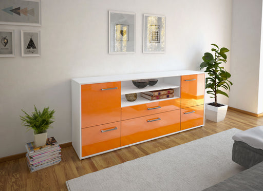 Sideboard Eluana, Orange Front (180x79x35cm) - Dekati GmbH