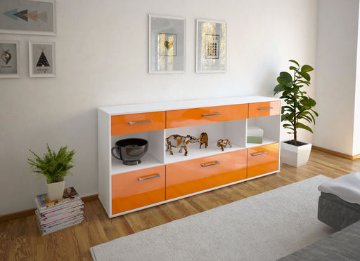 Sideboard Fabiana, Orange Front (180x79x35cm) - Dekati GmbH