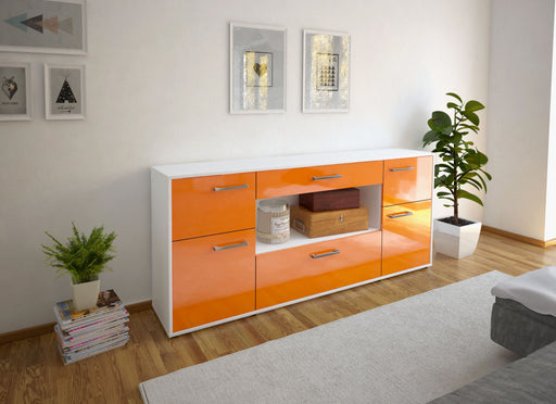 Sideboard Fabiola, Orange Front (180x79x35cm) - Dekati GmbH