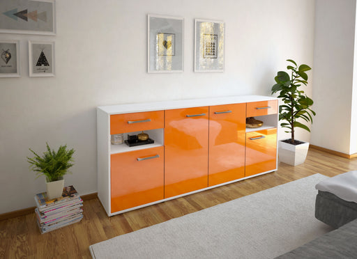 Sideboard Franca, Orange Front (180x79x35cm) - Dekati GmbH