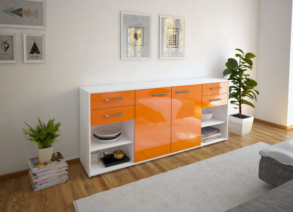 Sideboard Franka, Orange Front (180x79x35cm) - Dekati GmbH