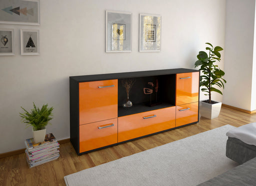 Sideboard Elvezia, Orange Front (180x79x35cm) - Dekati GmbH
